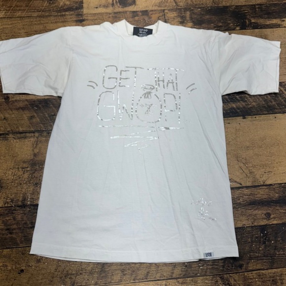 Algierz Gear Graphic T-Shirt Get That Gwop Hip Hop White Tee Houston Htown‎